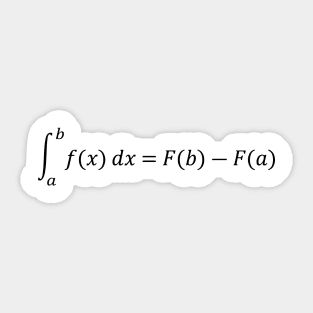 The Fundamental Theorem of Calculus (Black) Sticker